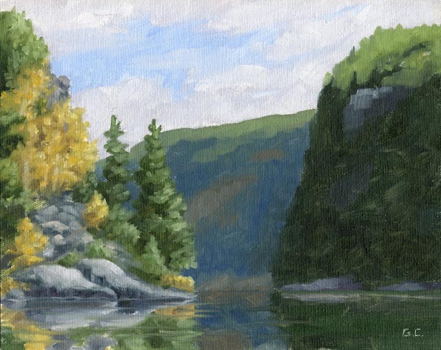 Barren Canyon  Petawawa Gorges on Canvas Board