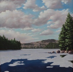 Canoe Lake 48 x 48 Oil on Panel