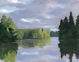 Soft Light Joe Lake Oil on Board