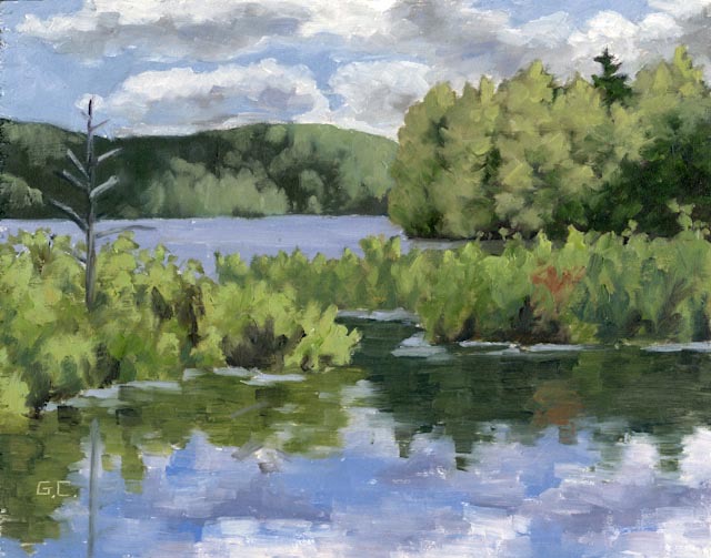 Summer on the Lake Oil on Panel